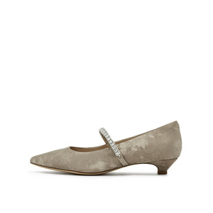Pointed Toe Mary Jane with Crystal Strap