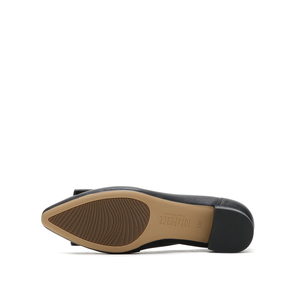 Pointed Toe Mid Heel Pumps with Buckle