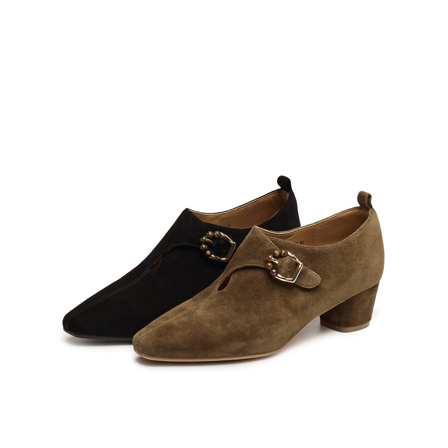 Buckled High Vamp Shoes