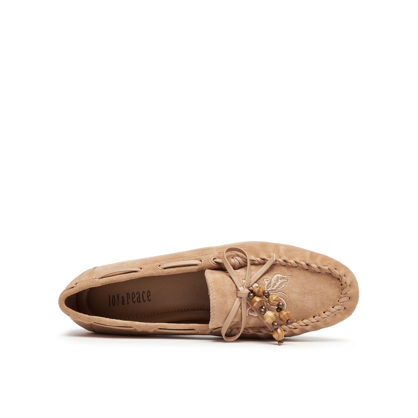 Suede Loafers with Ribbon