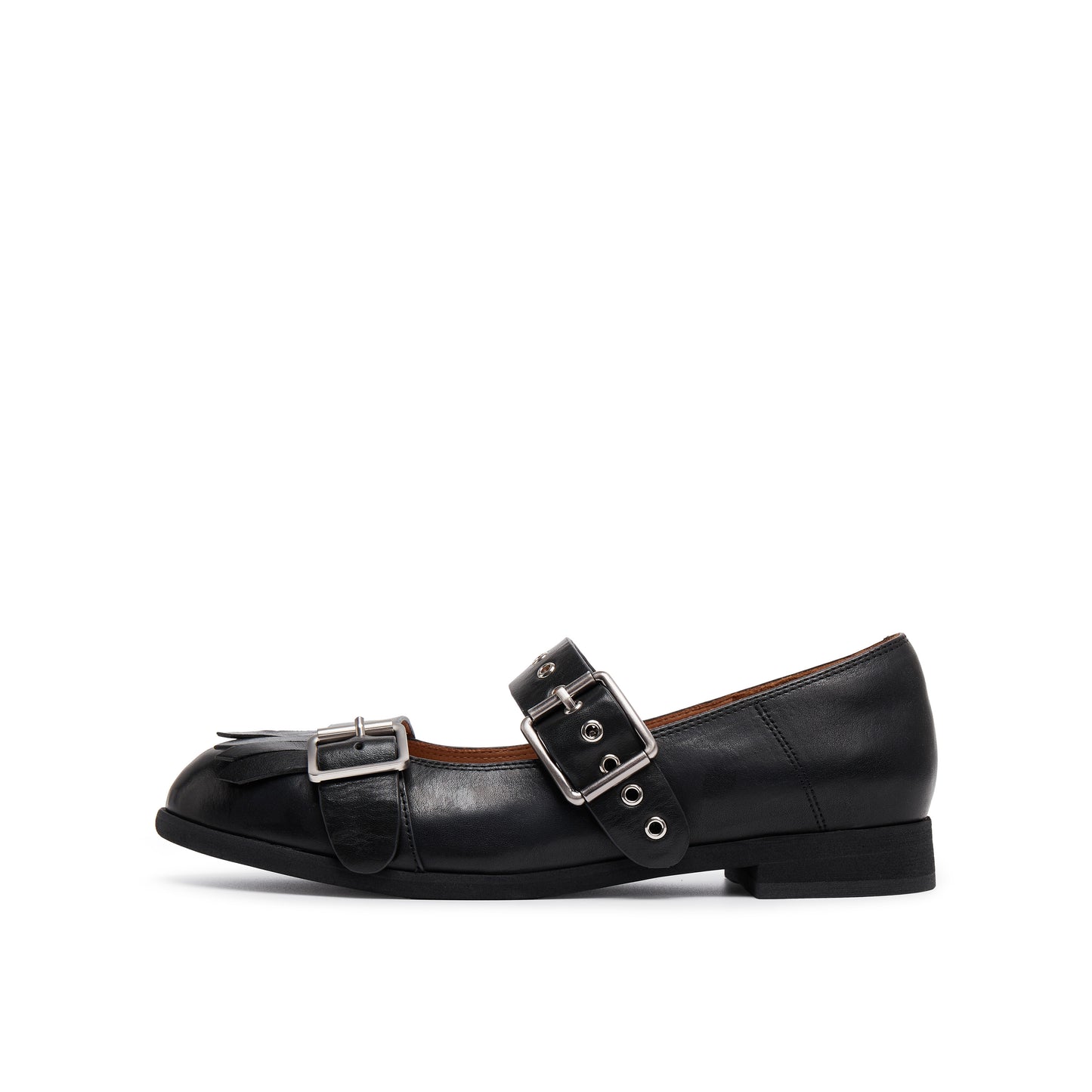 Double Buckle Mary Jane with Fringe