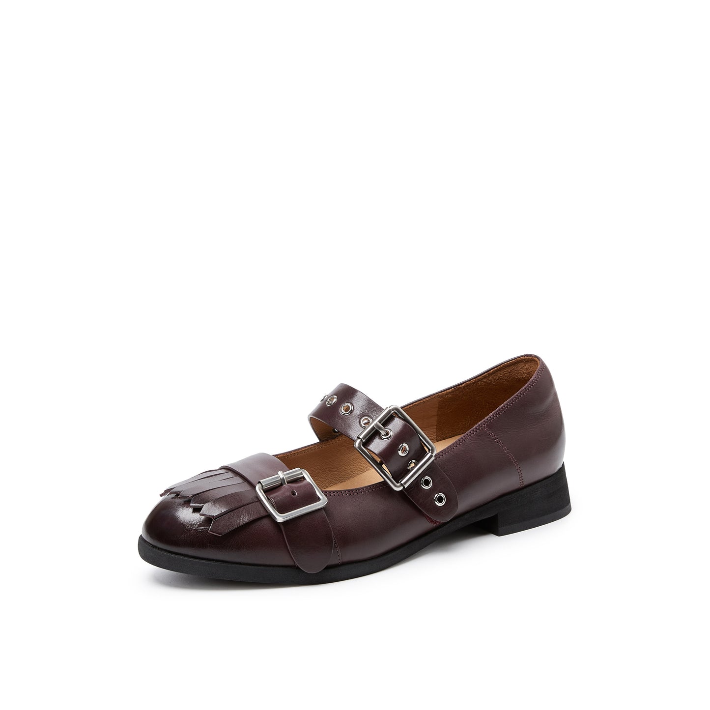 Double Buckle Mary Jane with Fringe