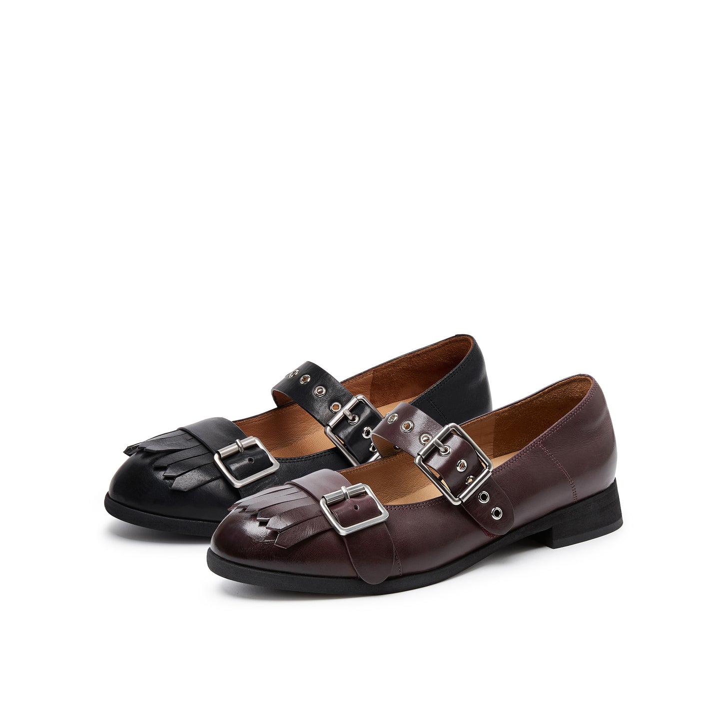 Double Buckle Mary Jane with Fringe