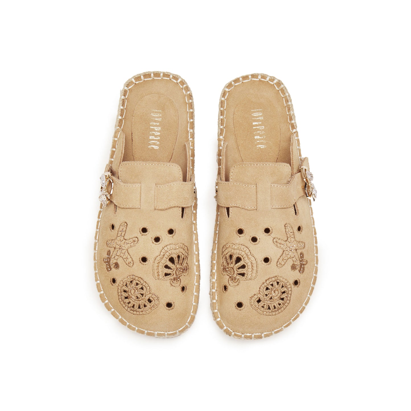 Marine-inspired Embroidered Mules