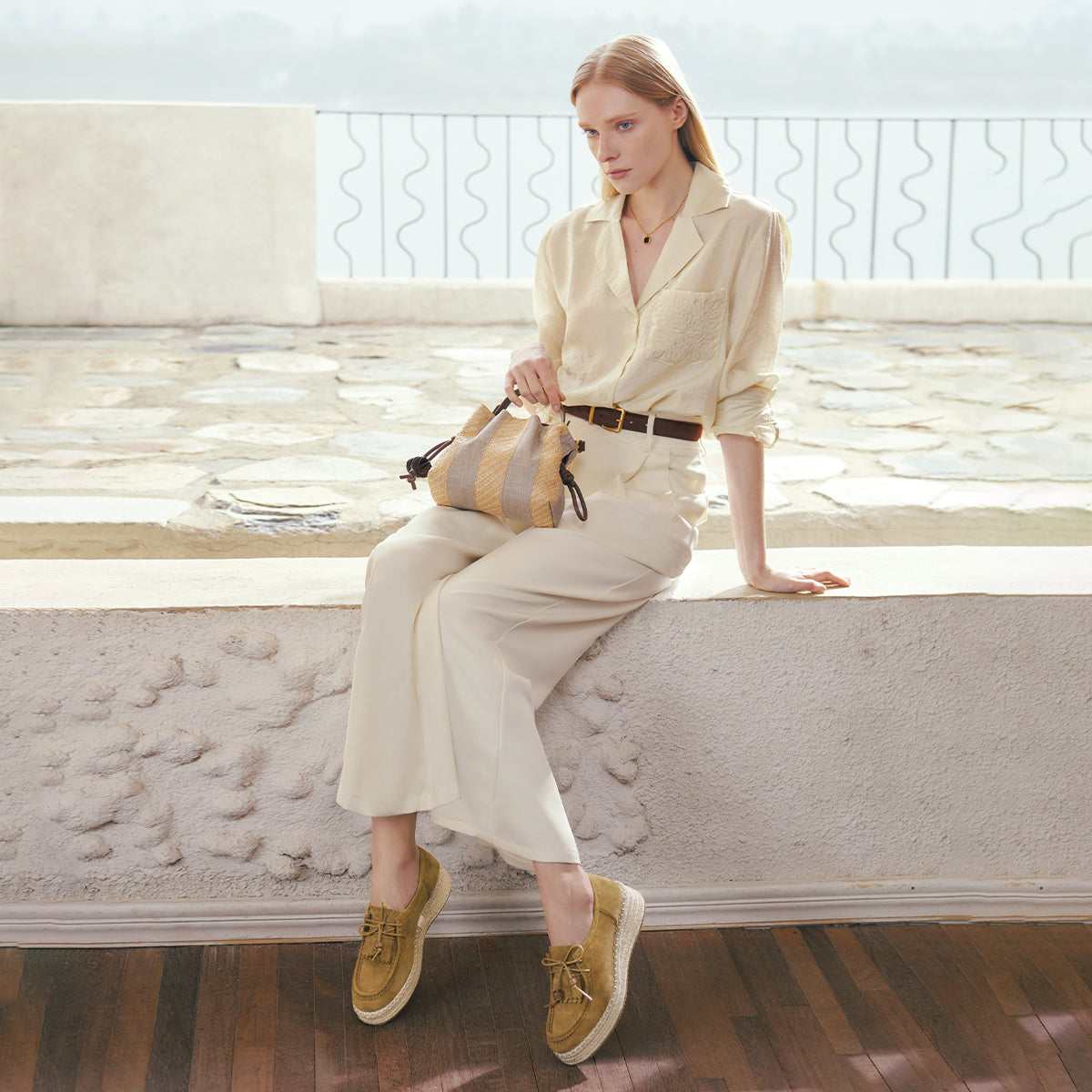 Layered Fringe Wallabee Espadrilles