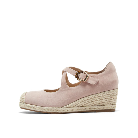 Wedged Espadrille Mary Jane Shoes