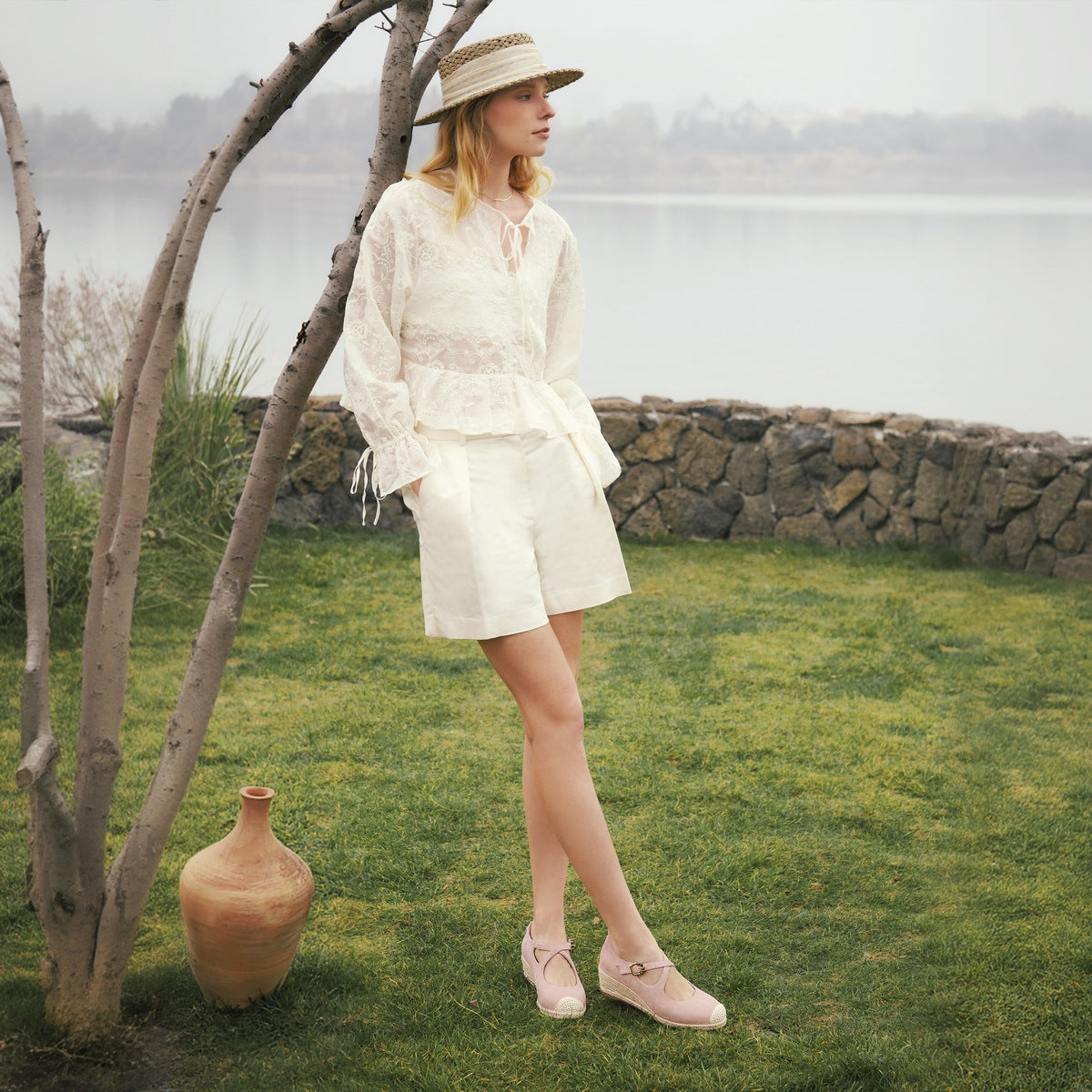 Wedged Espadrille Mary Jane Shoes