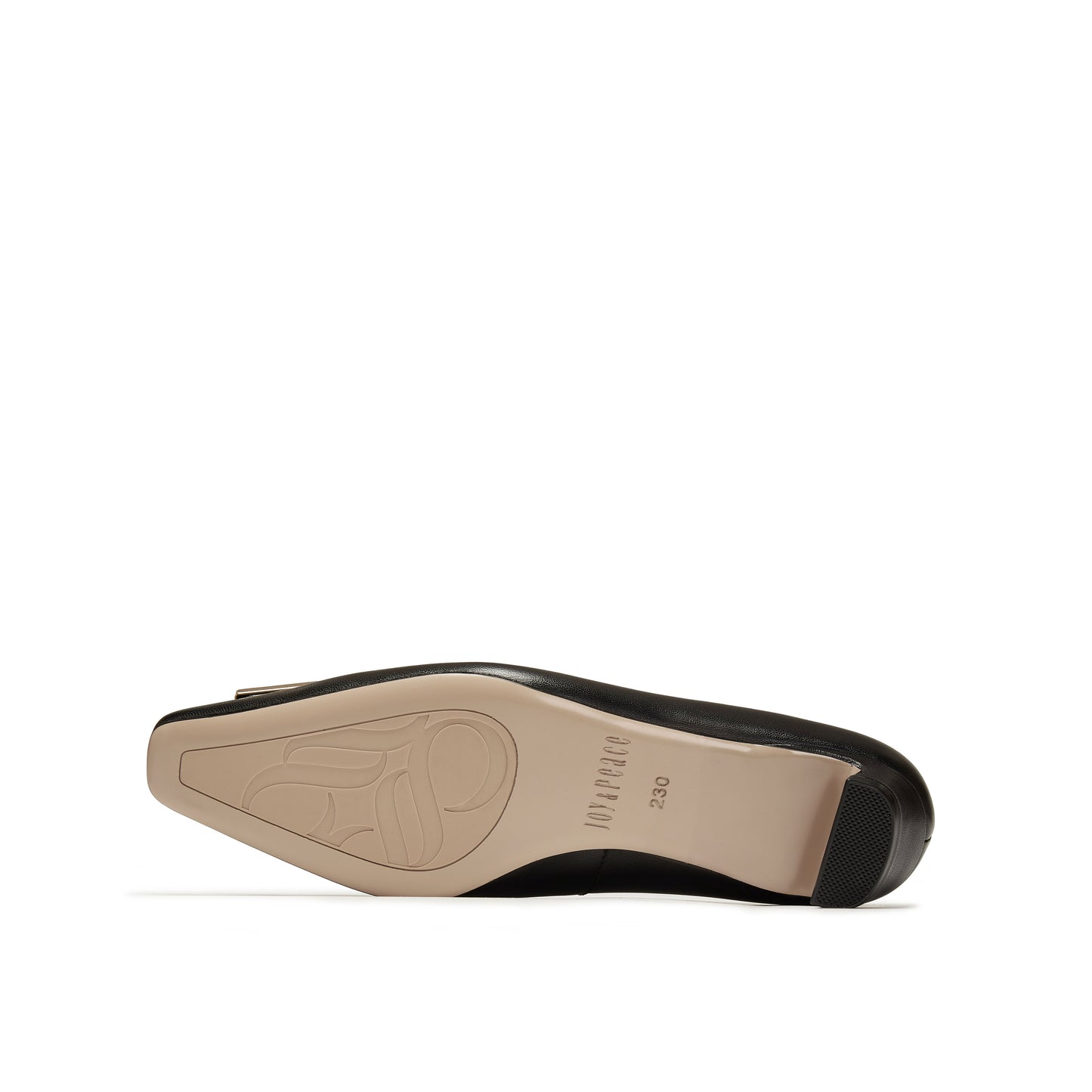 Square-Toe Mid Heel Pumps with Buckle