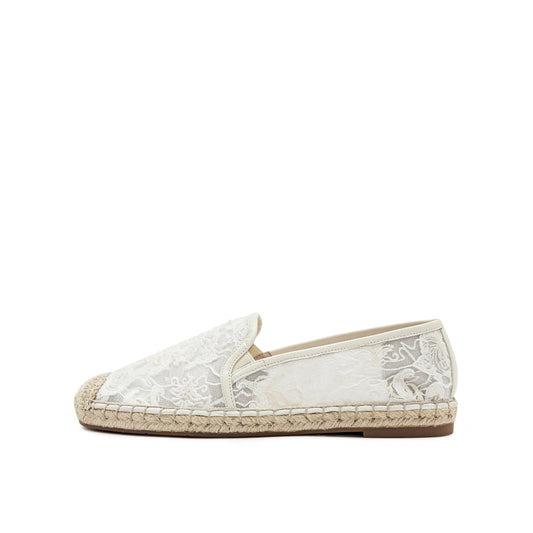Beaded Lace Espadrilles