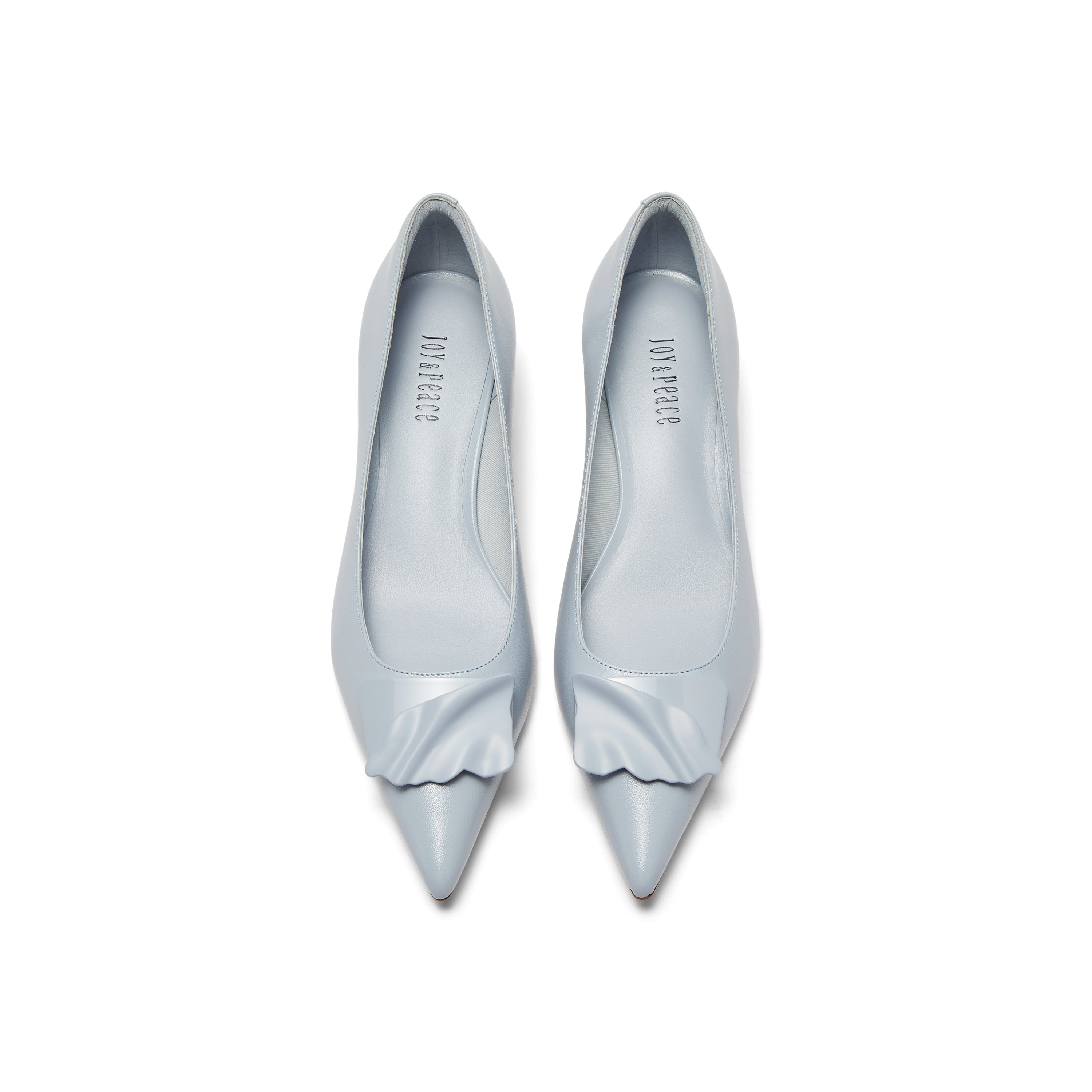 Pointed Toe Pump with Petal Design Ornament