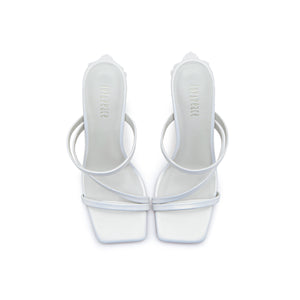 Square Toe Strappy High Heel Slippers