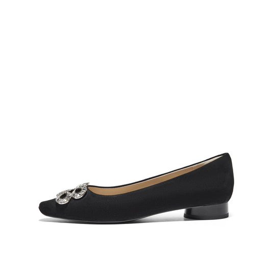 JP Infinity Buckle Block Heel Shoes