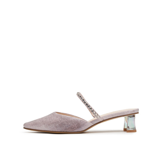 Transparent Heel Mules