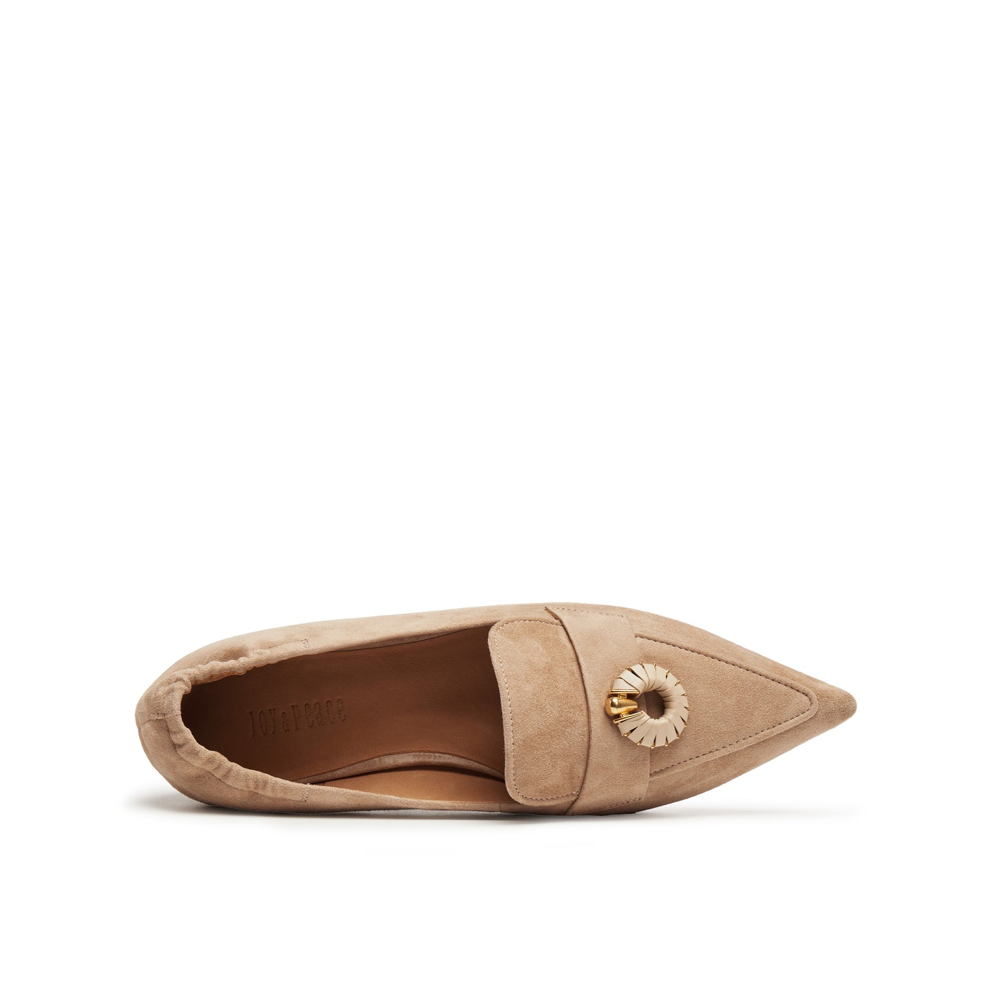 Kid Suede Pointed Toe Loafer