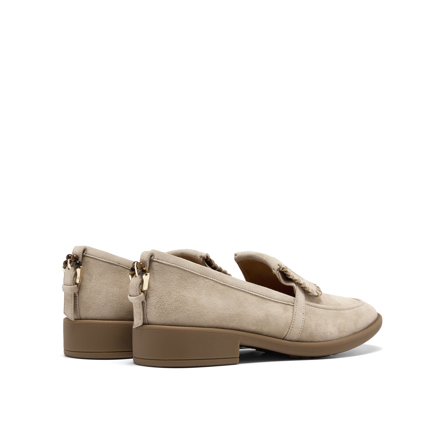 Lapel Kid Suede Loafer
