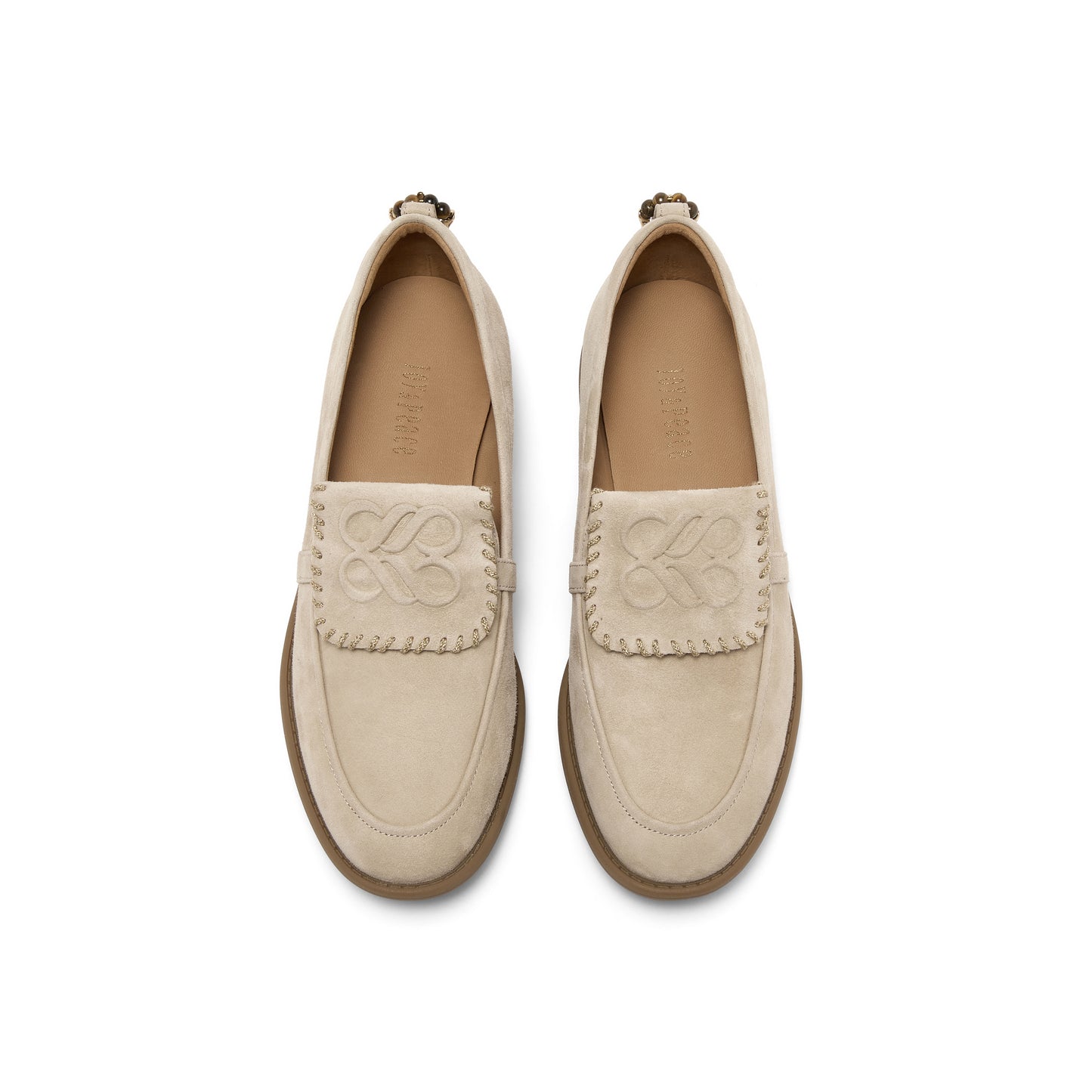 Lapel Kid Suede Loafer
