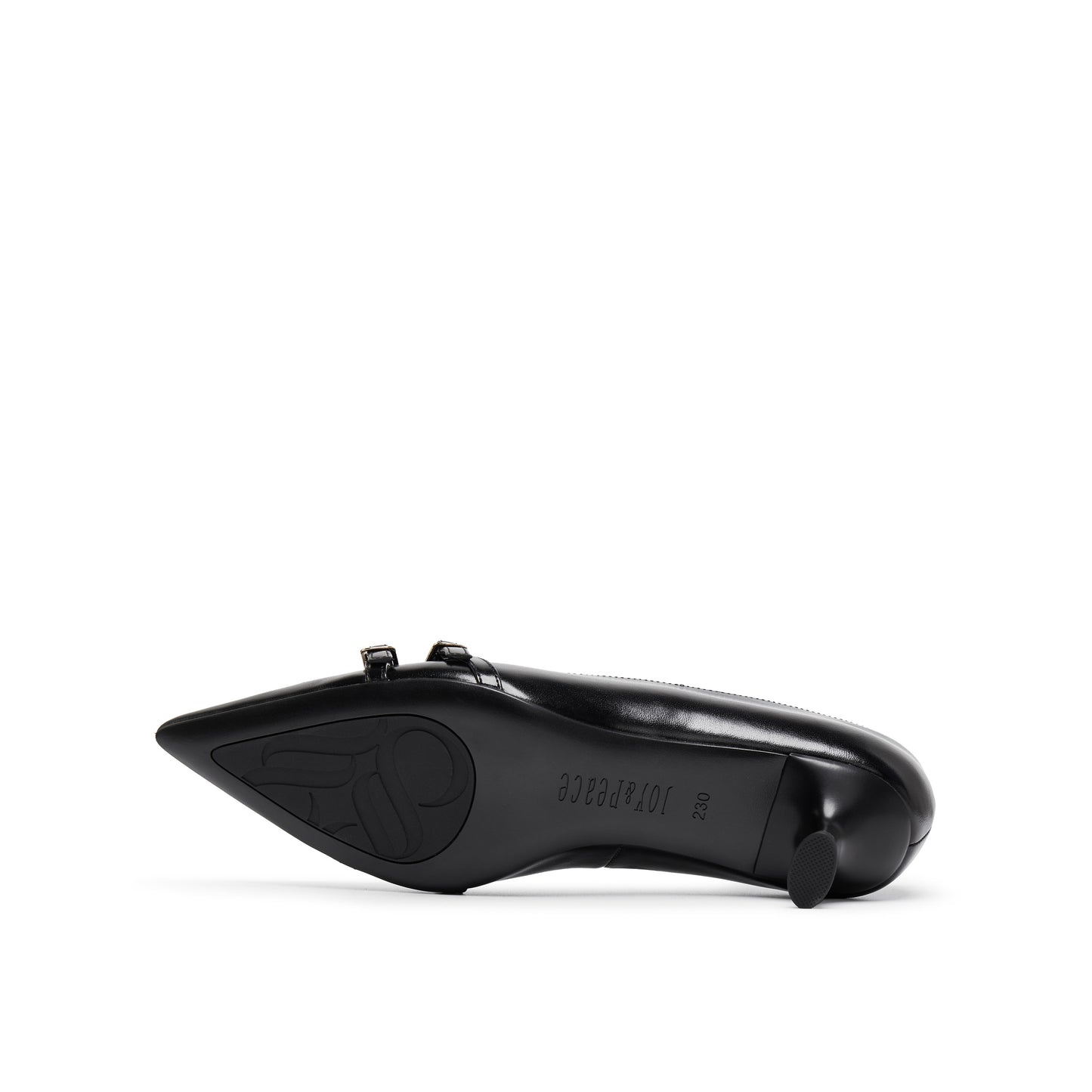 Double-buckle Oil Wax Leather Pump