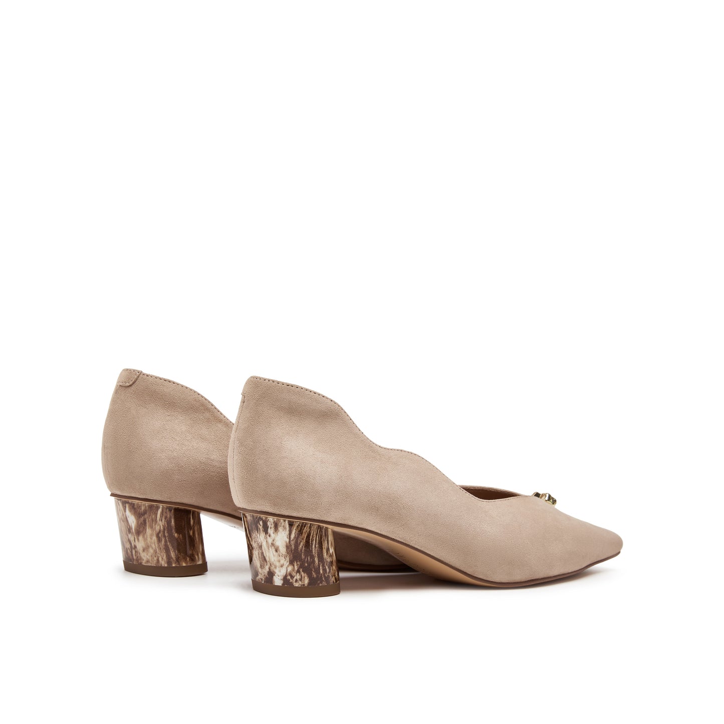 V Cut Mid-heel Pump