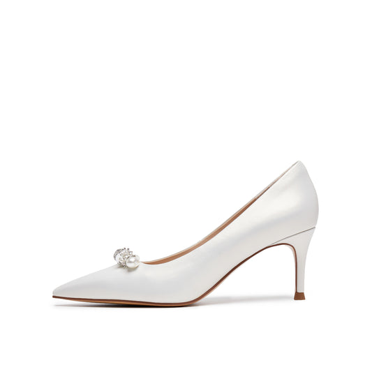 Imitation Pearl Sequin High-heel