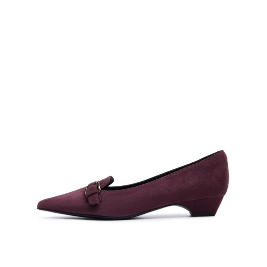 Kid Suede Pointed Toe Pump