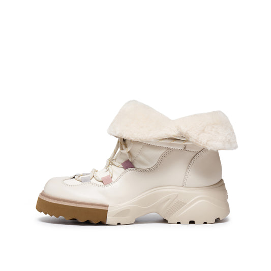 Wool Collar Hiker Boots