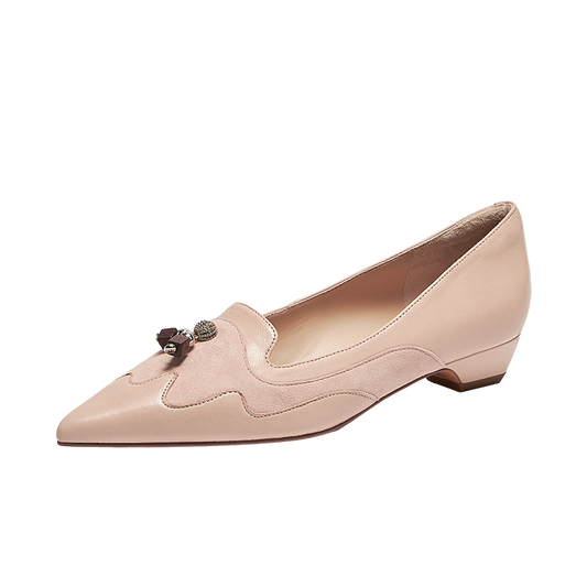 Kid / Suede Mid Heel Pumps