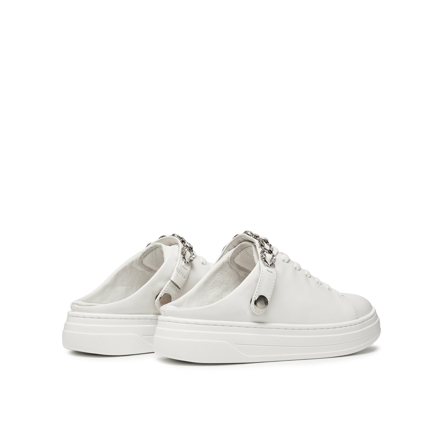 Embellished Strap Sports Mules