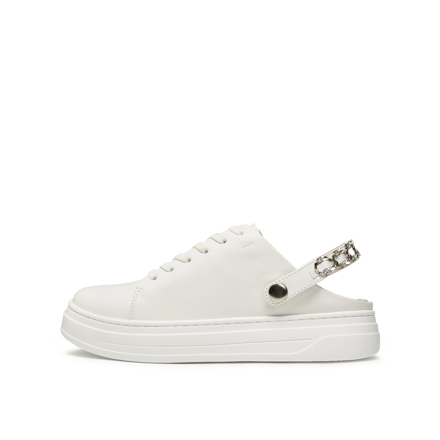 Embellished Strap Sports Mules
