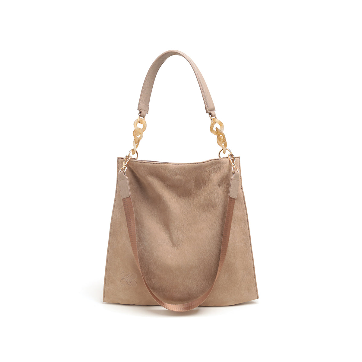 Nubuck Calf Leather Shoulder Bag