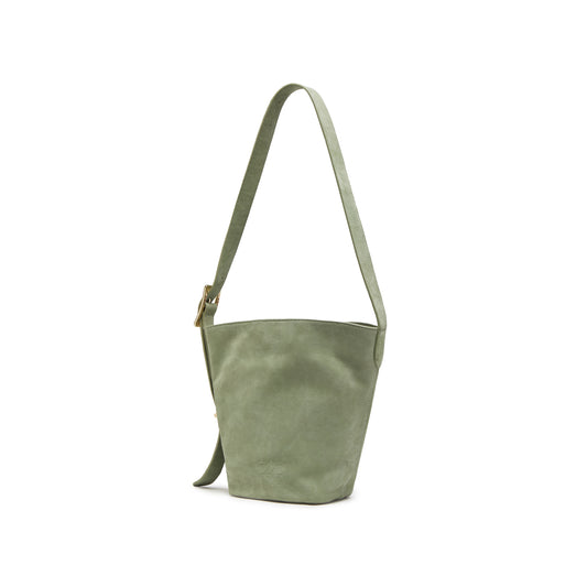 Soft Calf Nubuck Leather Bucket Bag