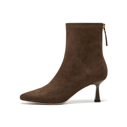 Back Zipper High Heel Boots