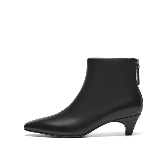 Minimalist Kid Leather Ankle Boots