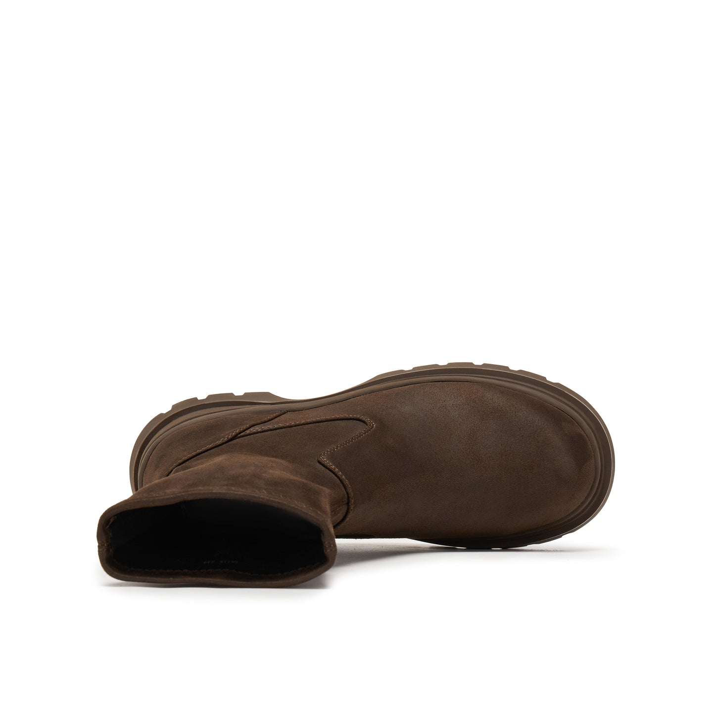 Brushed-off Stretch Fabric Chunky Short Boots