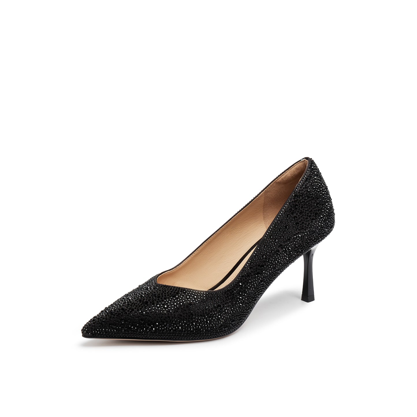 360 Cushy Cushy Embellished Satin Pumps