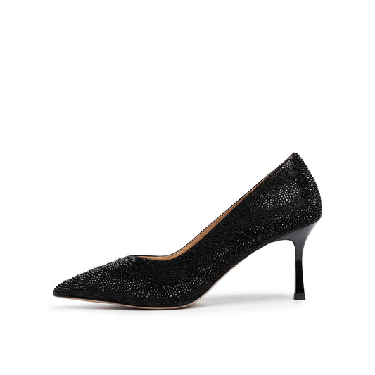 360 Cushy Cushy Embellished Satin Pumps