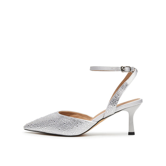 360 Cushy Cushy Embellished Satin Sling Back