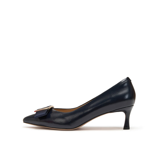 Elegant Mid Heel Pumps with Buckles