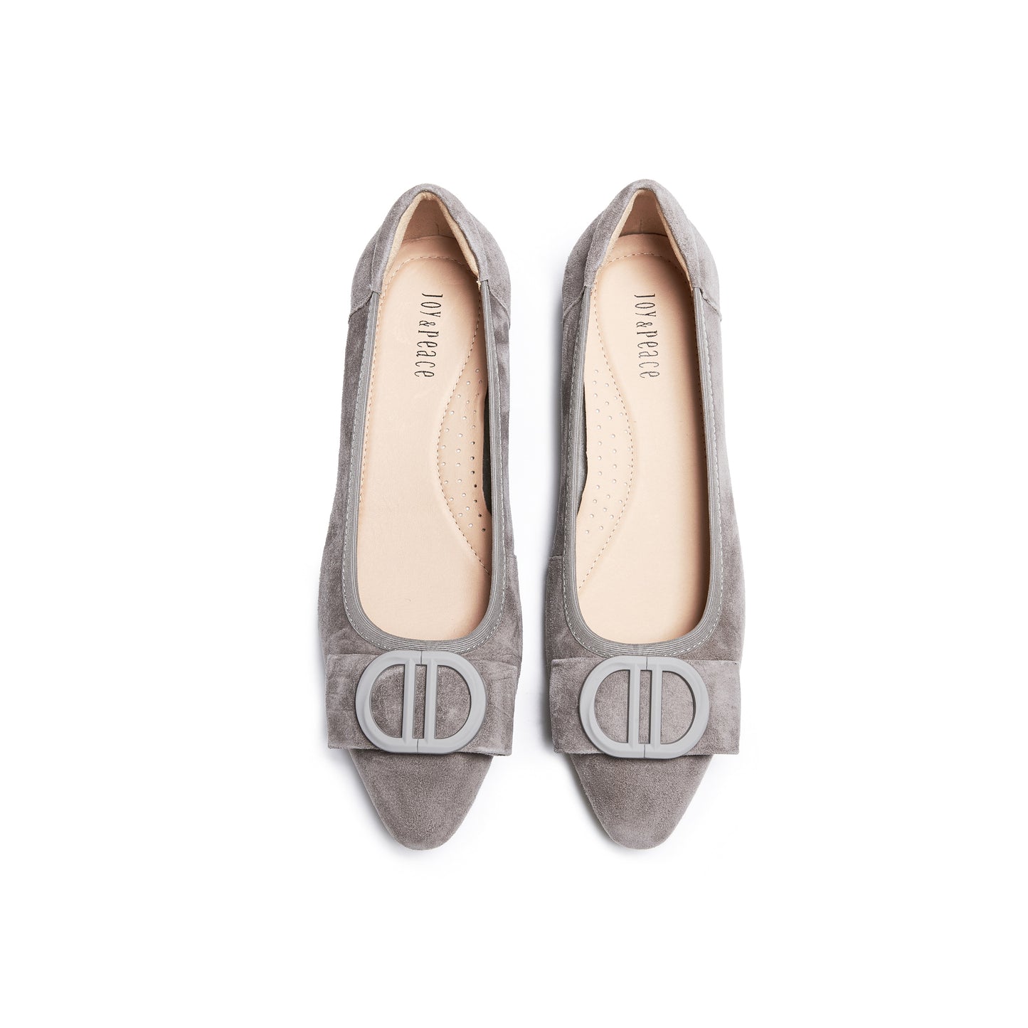 Pointed Toe Mid Heel Pumps with Buckle