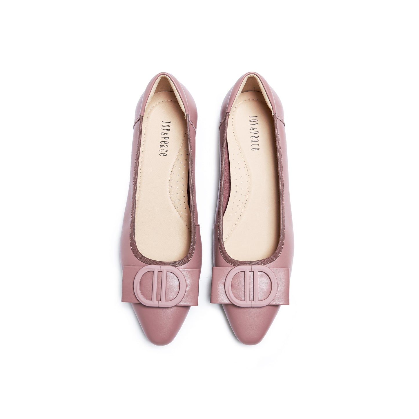 Pointed Toe Mid Heel Pumps with Buckle