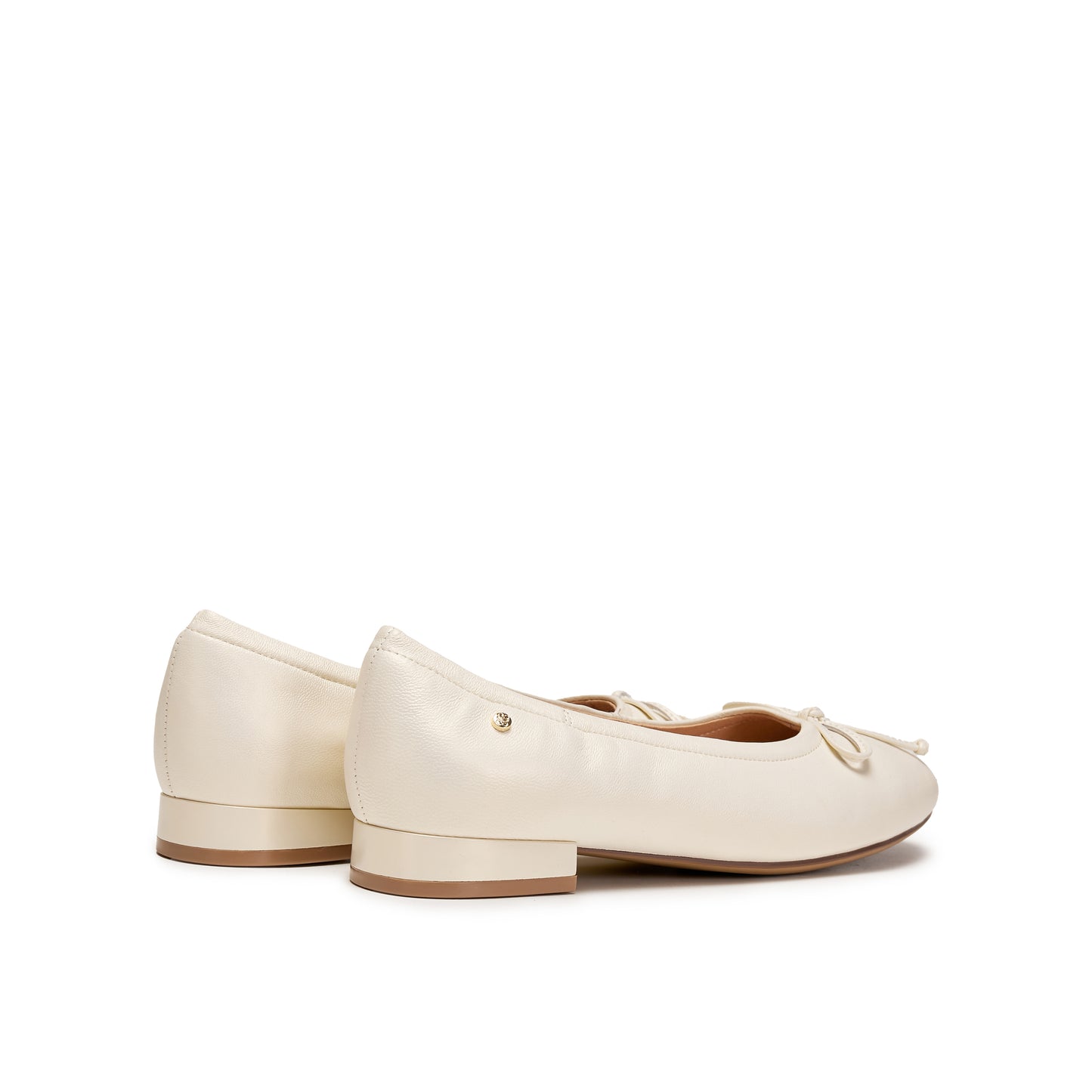 Pearlized Kid Flat Pumps