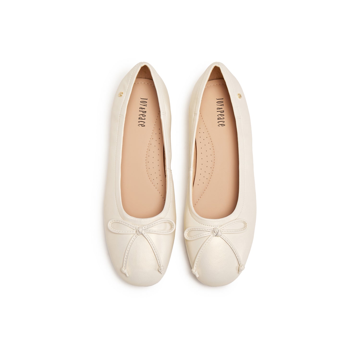 Pearlized Kid Flat Pumps