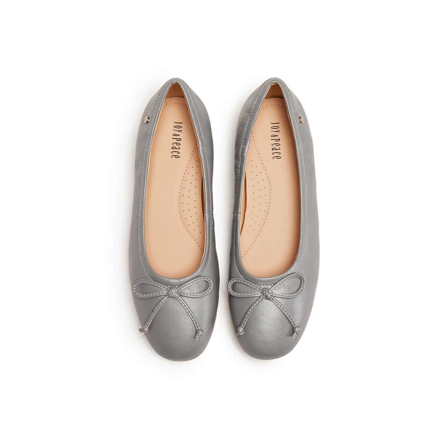 Pearlized Kid Flat Pumps