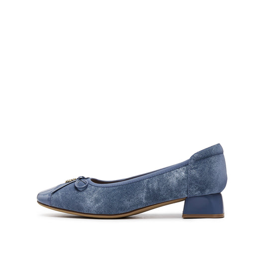 Printed Calf Mid Heel Shoes