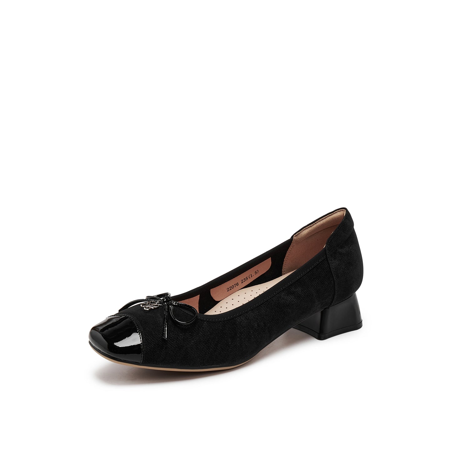 Printed Calf Mid Heel Shoes