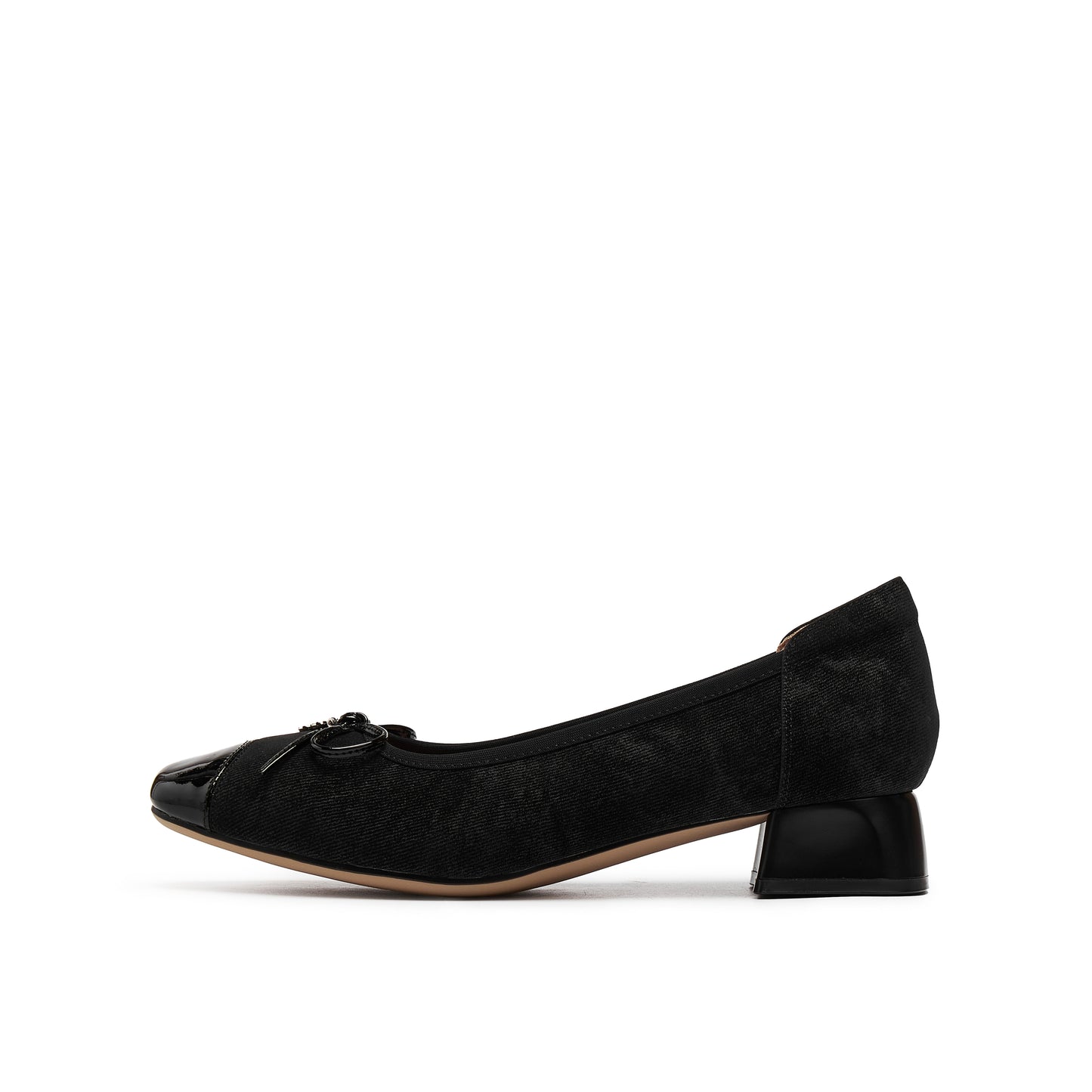 Printed Calf Mid Heel Shoes