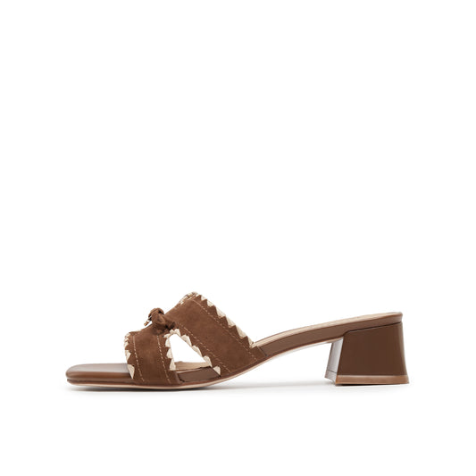 Knot Block Heel Sandals