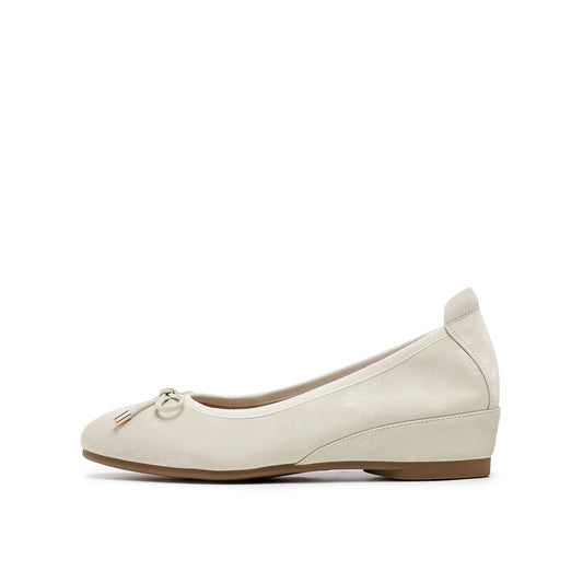 Printed Calf Wedge Pumps