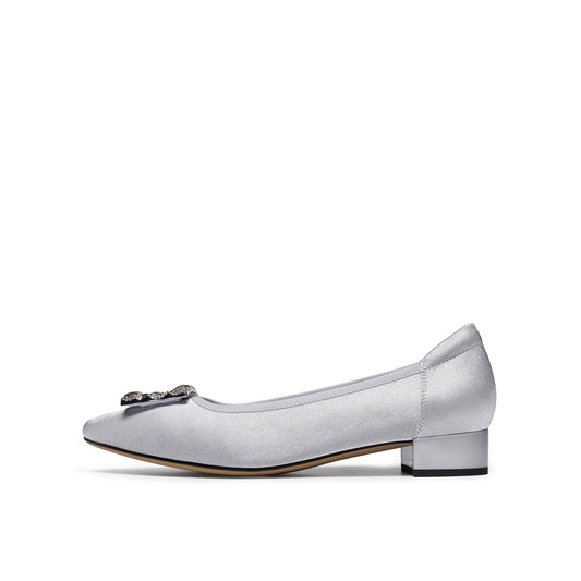 Silk Texture Calf Wedge Pumps