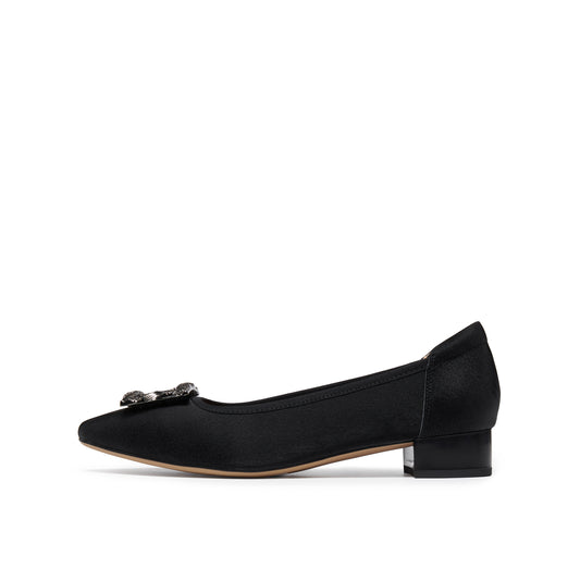 Silk Texture Calf Wedge Pumps