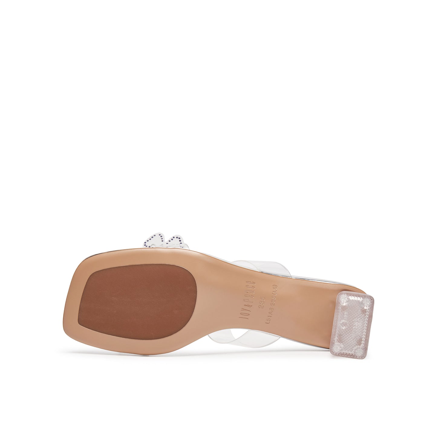 3D Embellished Transparent Heel Sandals